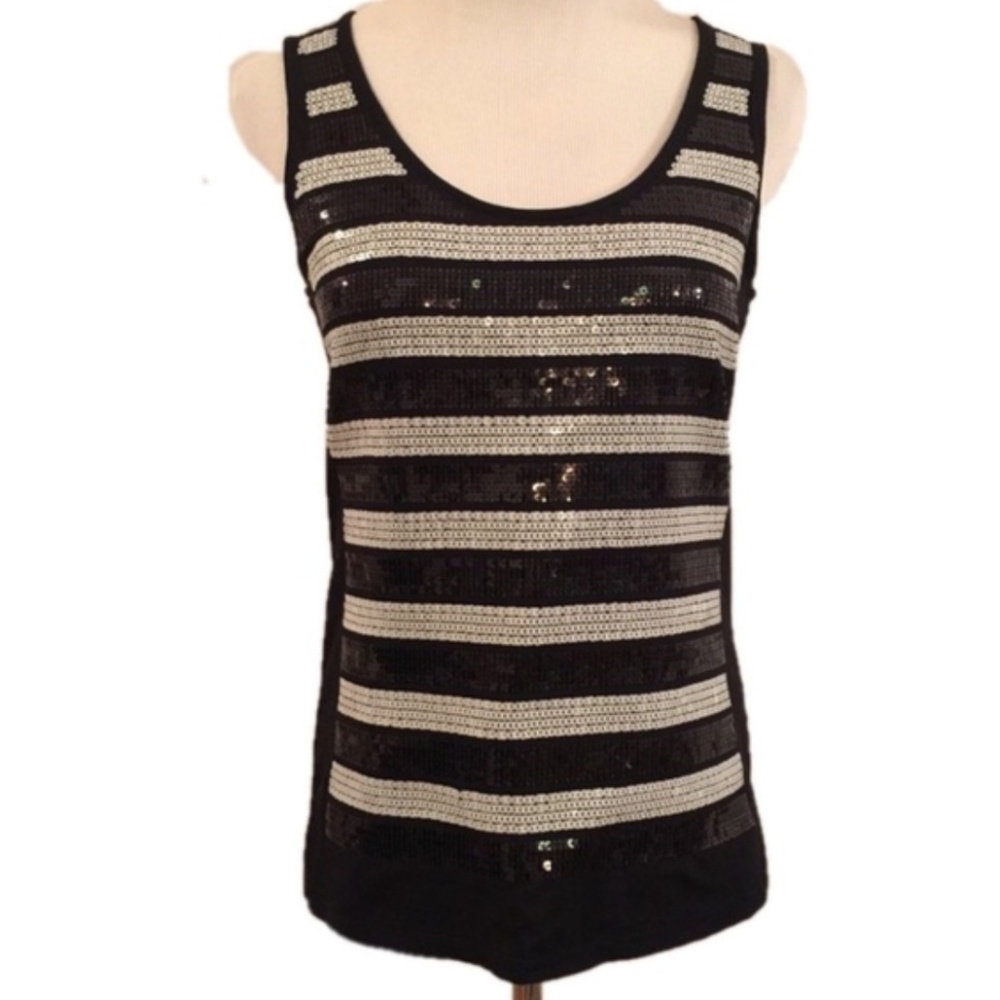 Banana Republic Top Sequin Embellished Cami Tank S